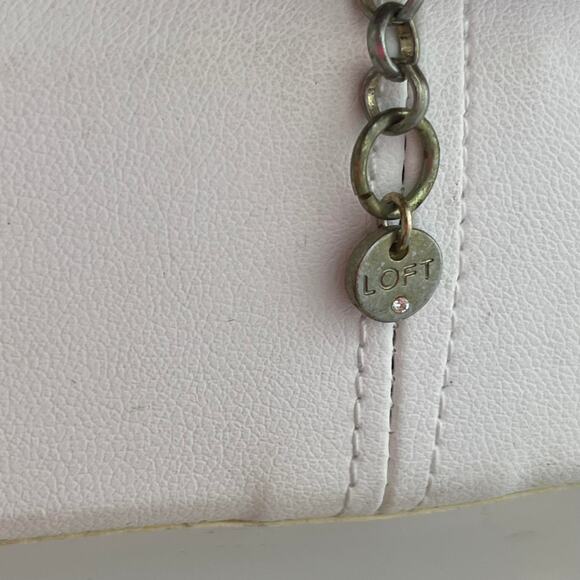 LOFT Ann Taylor statement necklace bohemian boho raspberry pink gray gold tone - Picture 8 of 15